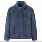 Women's Full-Zip Shaggy Jacket with Pockets