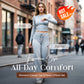 👚 50% RABATT 👖 | 2-delat Damset – Casual Topp & Byxor, Minimalistisk Stil