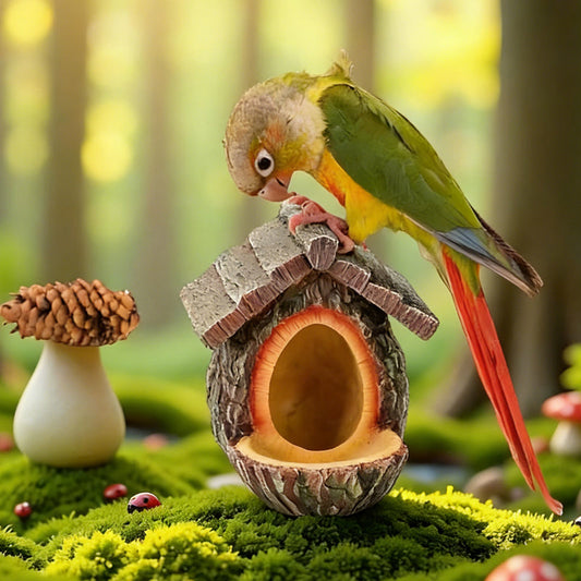 🐦 Få 50 % rabatt nu! 🏡 Fågelmatare för utomhusbruk – realistisk trädstubbedesign lockar vilda fåglar, är väderbeständig och ett perfekt val för trädgårdsdekoration 🌿