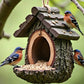 🐦 Få 50 % rabatt nu! 🏡 Fågelmatare för utomhusbruk – realistisk trädstubbedesign lockar vilda fåglar, är väderbeständig och ett perfekt val för trädgårdsdekoration 🌿