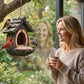 🐦 Få 50 % rabatt nu! 🏡 Fågelmatare för utomhusbruk – realistisk trädstubbedesign lockar vilda fåglar, är väderbeständig och ett perfekt val för trädgårdsdekoration 🌿