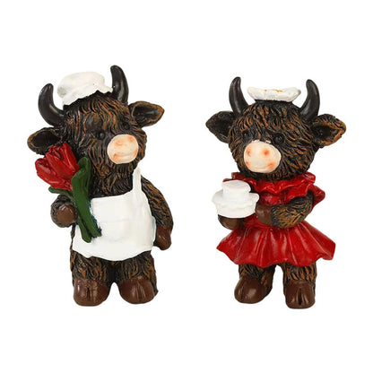 🌹Alla hjärtans dag Limited Edition🌹🥰2 st. bedårande figurer av ett höglandskopar