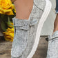 Damloafers i canvas med bred vidd