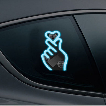 🚗 KÖP 2, FÅ 1 GRATIS! 💖 Solcellsdriven Hjärtformad LED-Bilbelysning – Dekorativ, Lätt att Montera & Automatisk Tändning/Släckning ✨