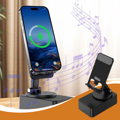 📱3-i-1 telefonhållare med Bluetooth-högtalare och powerbank