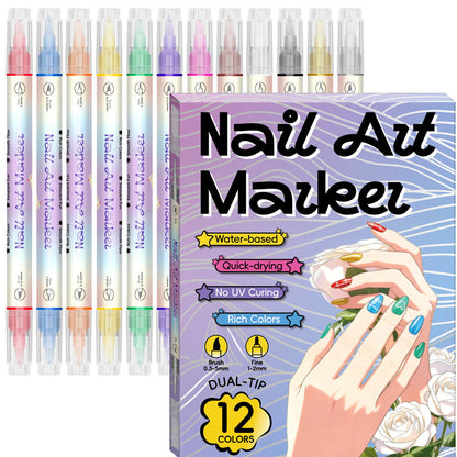 🥳REA 2026🥳💞Över 50 000 sålda!✨🎨 Nagelkonstpennor med dubbla spetsar💅🖌️