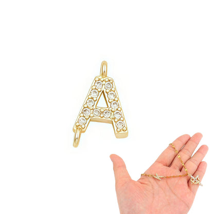 💎 60% rabatt! 💎 Utsökt halsband med kronbladskedja och bokstavshänge – justerbart, bländande och en design full av tro. ✨📿
