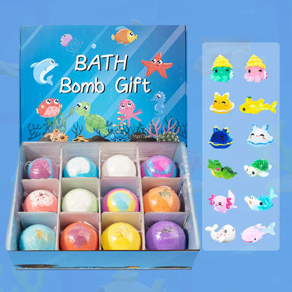 🛁 60% RABATT | 12 Badbomber med Leksak – Rolig & Hudvänlig för Barn