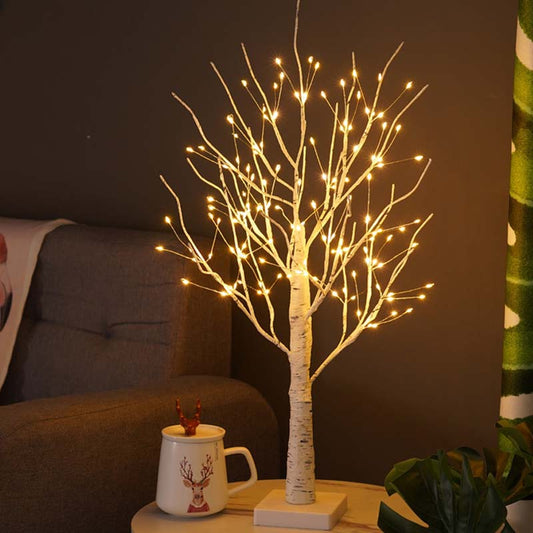 🔥 50% rabatt! ✨ Dekorativ LED-lampa "Björk" - Varmt och behagligt ljus, energibesparande och miljövänlig, naturlig design 🌳💡