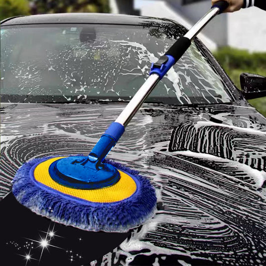 📢📢50% rabatt!! ⏰🚗 Kraftfull biltvättmopp med långt skaft | Teleskopisk aluminiumlegering