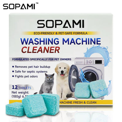 🔥Få 50 % rabatt nu!!✨SOPAMI miljövänliga tvättmaskinsrengöring – bekämpar husdjurslukt och håransamling för en fräsch och ren maskin