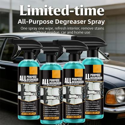 📢📢 Halva priset!! ⏰ Kraftfull avfettningsspray för flera ändamål, 120 ml (för bil och hem)