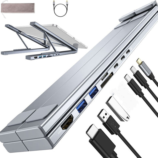 💻🚀USB-C Dockningsstation Laptopställ med 4K HDMI⚡Fri frakt, snabb leverans