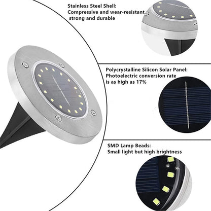 🌸Sista dagen! Köp 2 få 1 gratis🌟8 LED solcellslampor, lämpliga för trädgårdar utomhus