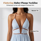 🔥Ny produktlansering✨Få 50 % rabatt nu!💖Women's Striped Halter Neck Maxi Dress