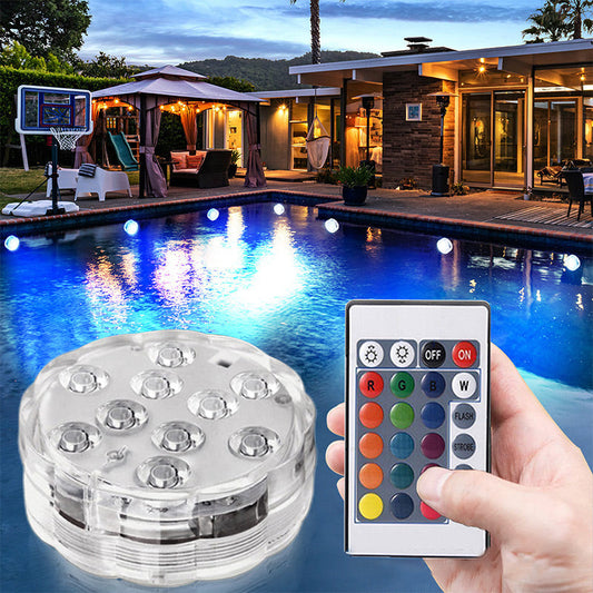 🎁Sista dagen för kampanjen! 49% RABATT🔥Vattentät fjärrstyrd LED-poollampa
