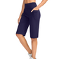 ⏰Sista dagen av kampanjen: Få 49 % rabatt! 🔥👖 Yogashorts med hög midja och fickor för dam