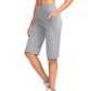 ⏰Sista dagen av kampanjen: Få 49 % rabatt! 🔥👖 Yogashorts med hög midja och fickor för dam