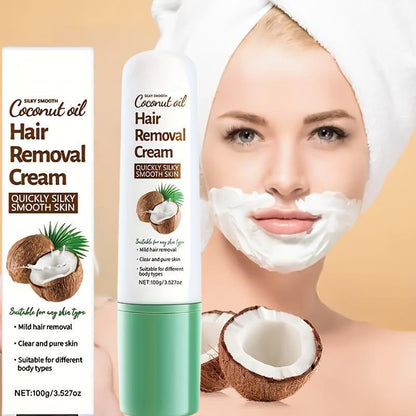 🔥🔥Tidsbegränsad rabatt!!Gentle Coconut Oil Hair Removal Cream😍Köp 2 få 1 gratis!
