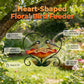 🐦 Få 50 % rabatt nu! 💖 Hjärtformad fågelmatare – blommönster, hängande, rostfri, perfekt för din trädgård eller balkong 🏡
