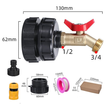 🔥Tidsbegränsat erbjudande🔧inga rabatter, inget krångel-IBC-tankadapter med mässingskulventil