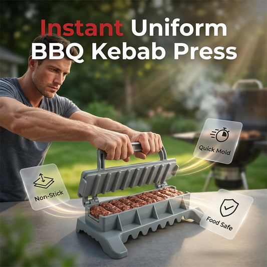 🔥50 % RABATT🍢 Grillspettformar | Snabb formning · Inga kladdiga händer · Jämn värmefördelning · Non-stick och lätta att rengöra
