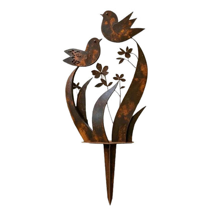 ⏳Tidsbegränsat erbjudande⏰Trädgårdsplanering i lantlig stil med fågelblomma i metall🕊️