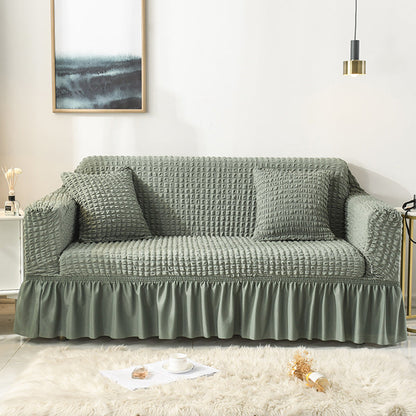 🔥HETT REA🔥Sofföverdrag med elastiskt, volangliknande material och bubbelstruktur
