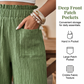 👖 56% RABATT NU!🌿 Dam Casual Enfärgad Löstsittande Byxor – Hög Midja Wide Leg & Skrynklig Textur – Bekväma Lounge Byxor ✨