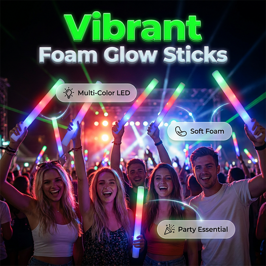 🔥Köp 1 få 1 gratis!✨Lys upp natten med ett enkelt tryck✨-Ljusstark LED-skumglödstav
