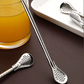 🥤 50 % rabatt ⏰ 2-i-1-sugrörssked i rostfritt stål (typ 304) – Löstagbar design för enkel rengöring och återanvändning 🥄
