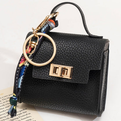 🥳2026 Hetsäljande vara🥳✨Ju mer du köper, desto mer sparar du! 👜Mini fyrkantig nyckelring med berlock💞🔑
