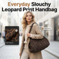 ✨NU 50% RABATT🐆 Avslappnad leopardmönstrad stor tygväska | Streetwear-stil, passar till varje look!