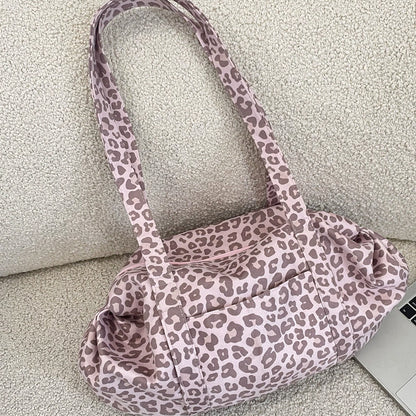 ✨NU 50% RABATT🐆 Avslappnad leopardmönstrad stor tygväska | Streetwear-stil, passar till varje look!