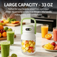 ❄️ Sommarerbjudande för nedkylning: 49% rabatt! 🥝 Bärbar USB-mixer – 1000 ml smoothie- och milkshakemixer med digital display