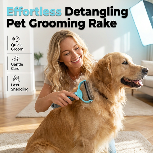 🐱🐶 50 % rabatt! Utredningskam för husdjur – Smärtfri pälsvård, rundade tänder som skyddar huden och ett halkfritt handtag 🐾💈