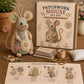 🔥🎁Nyhet 50 % RABATT🔥Handgjort sykit med vintage-mus i plysch