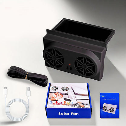 ☀️🚗Få 50 % rabatt nu🔥Soldriven bilfläkt，Kyl ner din bil – utan att tömma batteriet.