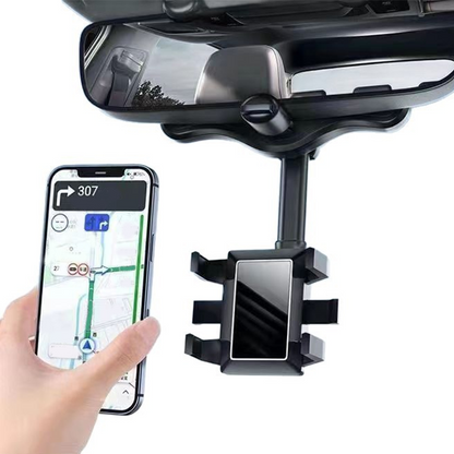 🚗Säker körning, handsfree! 📱Universell mobilhållare för backspegeln