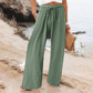 🌬️👖Dambyxor med hög midja och vida ben, avslappnade--Lätt och bekväm, skapa enkelt en snygg look!
