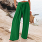 🌬️👖Dambyxor med hög midja och vida ben, avslappnade--Lätt och bekväm, skapa enkelt en snygg look!