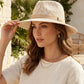 🔥 Utvald vara: 50 % rabatt 🎉 Vikbar, stickad solhatt (fedora) – Dam