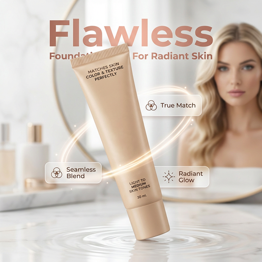 🥳Viral storsäljare 2026🥳✨ Halva priset! Foundation med felfri finish – sitter perfekt utan att kaka sig eller lägga sig i fina linjer. Innehåller SPF15, hyaluronsyra och niacinamid. 🌸💄