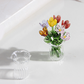 🌷 Set med glasvaser – livfulla färger, kompakt och utsökt; underhållsfritt, med en skönhet som varar för evigt!