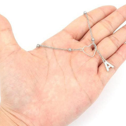 💛 50 % rabatt under en begränsad tid! ✨ Elegant damhalsband med hjärt- och bokstavshängen – personliga smycken med initialer och sofistikerad design, perfekt för vardagsbruk eller som gåva.