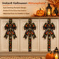🎃✨ Halloween-erbjudande under en begränsad tid – LED-belyst Halloween-dekoration i form av en rosett till skåp | Lysande pumpa- och spökband för dörrar, skåp och heminredning 👻
