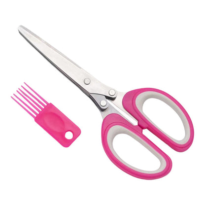 ❄️ Sval sommarkampanj – 50 % rabatt! ✂️ Multifunktionell kökssax med 5 blad och rengöringskam – snabb och enkel matförberedelse.