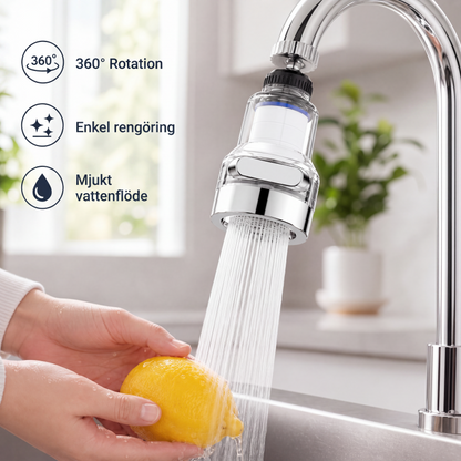 🚰 50 % RABATT! ✨ 360° vridbar kranfilter med 3 inställningar – stänkvattentät och bekväm vattenfilter för kök och badrum