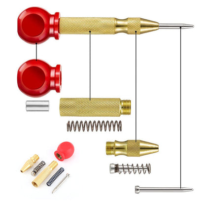 🔥Köp 1  få 1 gratis😍50 % rabatt✨5-tums fjäderbelastad automatisk mittpuns med hög hårdhet