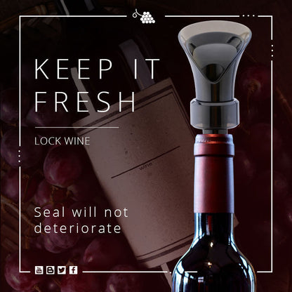 🍷 Köp 1, få 1 gratis! 🧴 2-i-1-vinbevarare – vakuumpump och förseglare i ett – bevarar vinets friska smak och fylliga doft ✨